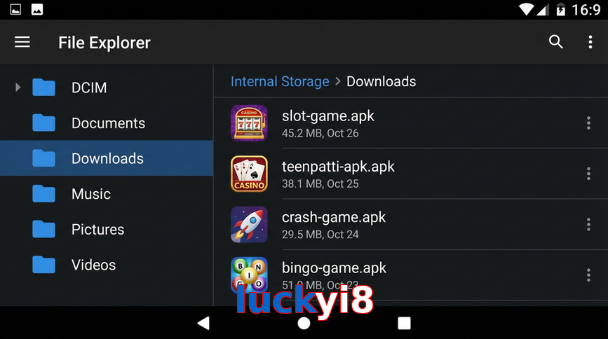 Main screen of Luckyi8 gameapk page for PK players